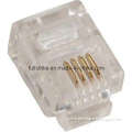 RJ11 Modular Telephone Plug, (6P4C), 4 Conductor/2 Lines